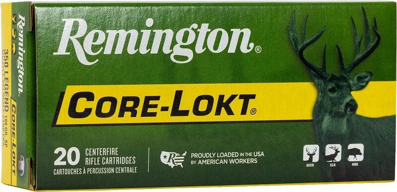 Core-Lokt, 350 Legend, 180 Grain, Jacketed Soft Point, 2100 fps